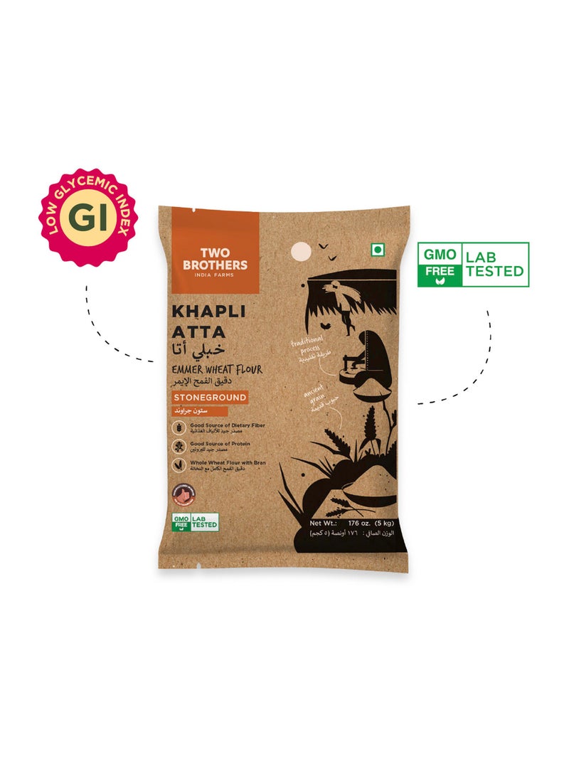 TWO BROTHERS Khapli Wheat Flour Atta Stoneground - Image 5